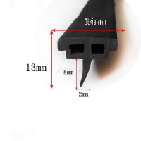 【LZ】✕✣  Borracha t tira de vidro metal borda de madeira encloser escudo vedações carro cabo capa painéis solares fotovoltaicos tira de vedação 14x13mm preto