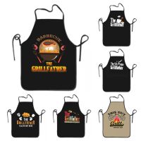 Funny Barbecue The Grillfather Bib Aprons Men Women Unisex Kitchen Chef BBQ Grill Tablier Cuisine for Cooking Baking Gardening Aprons