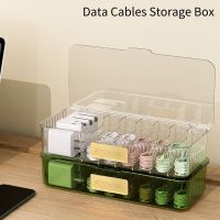 【DT】hot！ 7 Grids Data Cables Organizer Charger Cord Storage Box Home Reusable Desktop Organizers Portable Travel Cable Case