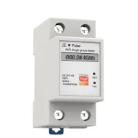 Single Phase Din Rail Wifi Smart Energy Meter Power Consumption Kwh Meter for Smartlife/Tuya App Alexa Google Home