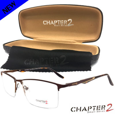 แว่นตา Fashion Chapter 2 รุ่น  9012 กรอบแว่นตา สำหรับตัดเลนส์ กรอบเซาะร่อง แว่นแฟชั่น ชาย หญิง ทรงสปอร์ต sport วัสดุ สแตนเล ขาสปริง รับตัดเลนส์
