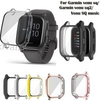 เคสป้องกันเต็มรูปแบบสำหรับ Garmin Venu SQ /Venu Sq2/ Venu Sq อุปกรณ์ตัวป้องกันหน้าจออัจฉริยะดนตรีชุบ TPU แบบนิ่ม