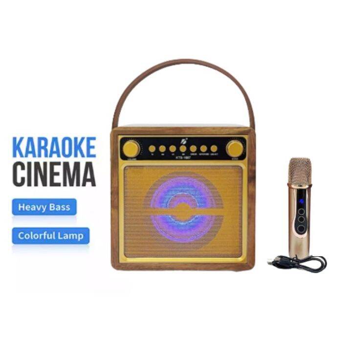 TECHNOMIRACLE KTS 1687 BLUETOOTH KARAOKE BOX with Handle and free