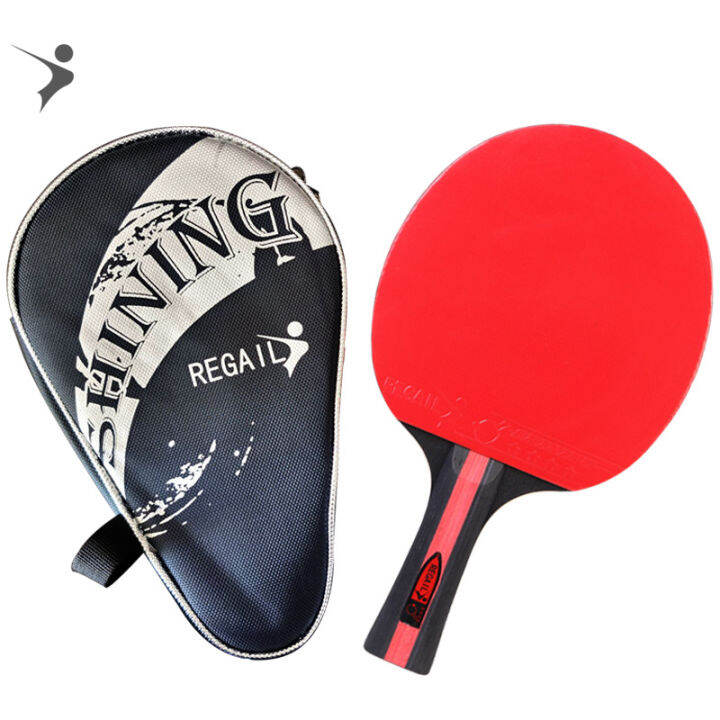 [COD]REGAIL Color Table Tennis Rackets Red Blue Green Yellow DoubleSided Beef Tendon Rubber