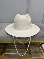 2022อสังหาริมทรัพย์ Nuovo Arrivo Doppia Catena Cinturino Fedora Cappello Di Paglia ต่อ Le Donne