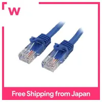 StarTech.com ประเภท5e สาย LAN 1เมตรขั้วต่อ RJ45สีฟ้าที่มีการป้องกันการทำลายฝาครอบ Cat5e สายเคเบิลยูทีพีสำหรับ45PAT1MBL อีเธอร์เน็ต