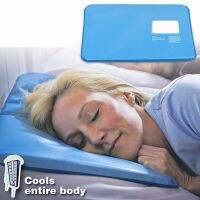 Ice Cold Pillow Low Temperature Nontoxic Auxiliary Pad Muscle Soothing Sleeping Pad Travel Pillow Neck Water Blue 1Pc