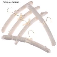 ✟☫۩ [fabuloushouse] ไม้แขวนเสื้อ ผ้าซาติน สีขาว 38 ซม. สําหรับเจ้าสาว 5 ชิ้น