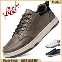 COD ♨ The Outline Shop27dgsd6gfd 【Ready Stock】New Trend mens casual leather shoes outdoor board shoes breathable non-slip shoes business shoes Sports shoes sneakers Kasut lelaki Kasut hitam