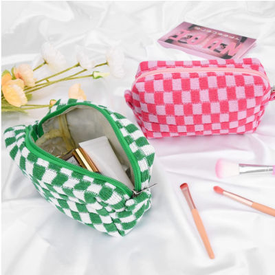 Cosmetic Storage Bag Travel Cosmetic Bag Cute Storage Bag Plaid Cosmetic Bag Cosmetic Bag Green Cosmetic Bag