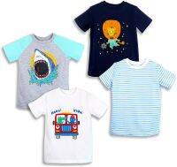 GLASH Kids Boys Organic Cotton Tshirts Multipack 3-12yrs