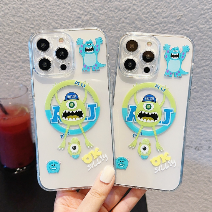 เคสแม่เหล็กหรูหราพิมพ์ลาย-monsters-university-iphone-11-12-pro-max-13-pro-max-7-8-plus-x-xs-xr-สำหรับ-iphone-disney-sullivan