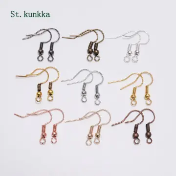 10/20pcs 17mm Hypoallergenic Plastic Earring Hooks With Stainless