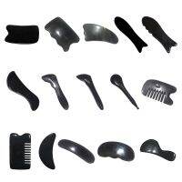 Gua Sha Board Gua Sha สำหรับเครื่องมือบำรุงผิวหน้า Water Buffal Horn Black Gua Sha Massage Drop Shipping-Piejt