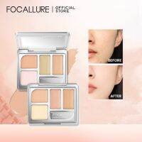 FOCALLURE เครื่องสำอางสำหรับผู้หญิงพาเล็ทคอนซีลเลอร์เพิ่มความชุ่มชื่นความคุ้มครองสูงเครื่องสำอางคอนทัวร์หน้าสำหรับผู้หญิง Menghue 4สี