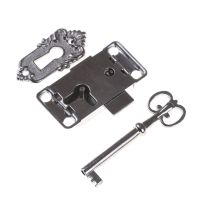 1Set Durable portable Vintage Antique Style Iron Lock Key for Drawer Cabinet Wardrobe Cupboard Door