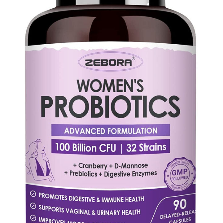 ZEBORA Probiotics for Women Digestive Health with Enzymes & Prebiotics ...