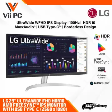 29 Inch Monitor IPs 2k-100Hz Wfhd Wide Display 2560*1080 Resolution 21:9  Desktop Screen 1Ms HDR