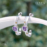 LenYa Jewelry ต่างหูประดับพลอย และเพชรDiamondLike ดีไซน์แนวยาวแตกต่างอย่างชัดเจน ตัวเรือนเงินแท้ชุบทองคำขาว สาวสวยที่มั่นใจในตนเองไม่ควรพลาด