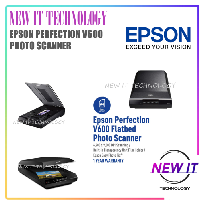 Epson Perfection V600 6400dpi Flatbed Photo Scanner Lazada