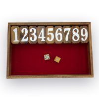 ของเล่นไม้ เกมปิดตัวเลข เกมปิดกล่อง ไซส์M (Shut the Box game)ของเล่นไม้บวกเลข เกมไม้บวกตัวเลข