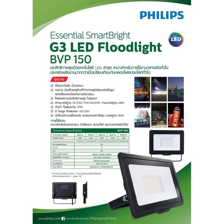 philips-smartbright-led-floodlight-bvp150-สปอร์ตไลท์-แอลอีดี-ฟิลิปส์-bvp150-10w-6500k-cooldaylight-แสงขาว-10วัตต์-ฟิลิปส