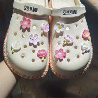 2023 New Hole Shoes Shoe Flower Transparent Five-Petal Flower Three-Dimensional Shoe Buckle Removable Decorative Buckle