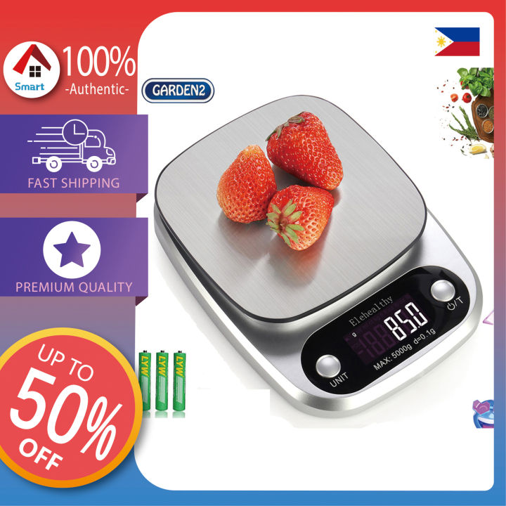 0.1g Digital Kitchen Scale, Premium Stainless Steel Food Scales Weight Gram  & Oz