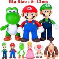 6ชิ้น/ล็อต8-13ซม. ตุ๊กตาของเล่นตุ๊กตาขยับแขนขาได้ Super Mario Bros ทำจาก PVC Luigi Yoshi ชุดโมเดลลาฮ่องกงเห็ดสำหรับเป็นของขวัญวันเกิดสำหรับเด็ก