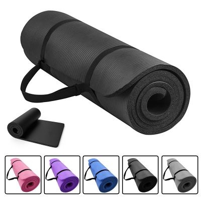 ♘♠▩ Natural Rubber 10mm Non Slip Yoga Mat Pilates Training Acupressure Silicone Mat Exercise At Home Fitness Equipment Unisex