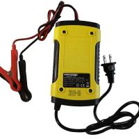 ZZOOI 12V 6A Auto Car Battery Charger Pulse Repair Charger Wet Dry Lead Acid Battery LCD Digital Charger AGM Battery Car Motorcycle