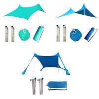 Camping Sun Shelter UPF 50 Sun Shade Beach Shelter Canopy Portable Shade Beach Tent With 4 Sandbags For 4-8 Persons Family Vacation And Camping charitable