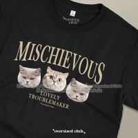 เสื้อยืดสกรีนลาย Mischievous Cat แก็งค์แมวจอมแสบ [Classic Cotton 100% by Oversized Club]