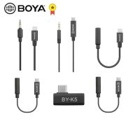 BOYA BY-K1 K2 K3 K4 K5 BY-K6 3.5mm TRS to Lightning/Typec Apple Android phone audio cable for microphone phone extension cable Cables