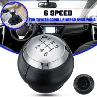 6 Speed Gear Shift Knob Lever Shifter Stick Handball PU Leather For Toyota Corolla Verso Auris Aygo Rav4 Avensis Yaris