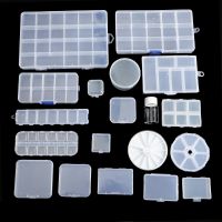 Transparent Plastic Storage Jewelry Box Compartment Adjustable Container For Beads Earring Box For Jewelry Rectangle Box Case