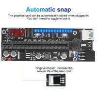 Pci-e Extender แบบพกพาสีดำอุปกรณ์คอมพิวเตอร์การ์ดขยายตัว Pci-e 1x เพื่อ16x ขับเคลื่อน Riser อะแดปเตอร์การ์ดปลอดภัย Usb 3.0โลหะ