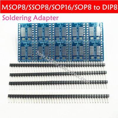 MSOP8 to DIP8 adapter  MCU Test IC socket Programmer adapter Socket msop8 SSOP8 SSOP16 SOP8 to dip8 for Universal  Programmer