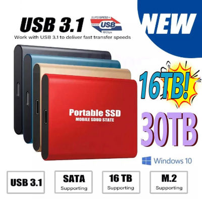 2023ใหม่ฮาร์ดไดรฟ์เสริมความเร็วสูง500GB 1TB 2TB 4TB 8TB USB3.1 SSD 2.5นิ้ว SSD พกพา16ฮาร์ดดิสก์ TB สำหรับแล็ปท็อป PS4