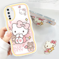 สำหรับ Reno3 OPPO A91 OPPO เคสโทรศัพท์หยักนิ่มแฟชั่น Hello Kity Cat กันกระแทกเคสโทรศัพท์มือถือป้องกันกล้องคลุมทั้งหมด