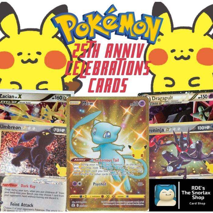pokemon cards Pokemon TCG 25th Anniversary Celebrations Cards Lazada PH