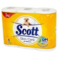 ?จัดโปร !!!? สก๊อตต์ สกินแคร์ กระดาษทิชชูม้วน หนา 3 ชั้น 6 ม้วน Scott Skin Care 3-Ply Roll Tissue 6 Rolls