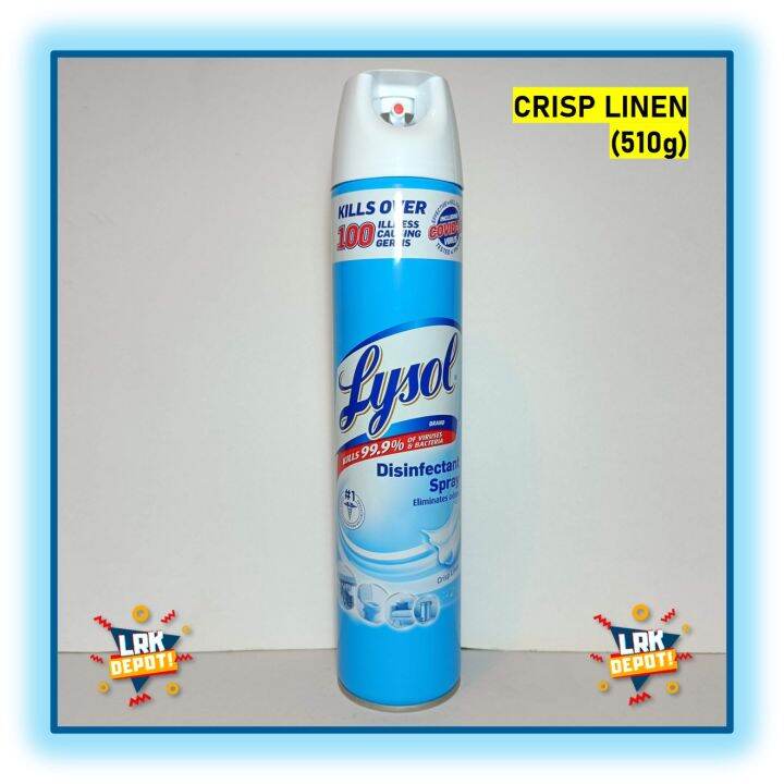 Lysol Disinfectant Spray Crisp Linen Scent 510g Lazada Ph 6314