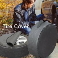 【CW】 Car Tire Covers Storage Automobile Spare Cover Protectors With Handle