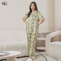 G&amp;G Nightwear รุ่น EN5P10 ชุดนอนซาติน คอปก แขนสั้น ขายาว