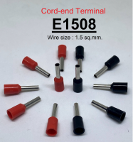 E1508 หางปลาเข็ม ขนาด 1.50 ตร.มม. ทองแดง/ทองเหลือง (Cord End terminal Size : 1.50 sq.mm. Copper/Brass)