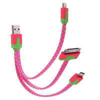 3in USB 1สายชาร์จสำหรับ5 5S 4 S S4ถัก S3