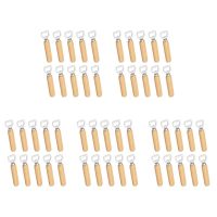 50Pcs/Set Bartender Bottle Opener Rubber Wood Handheld Wine Beer Soda Glass Cap Bottle Opener for Home Kitchen Bar