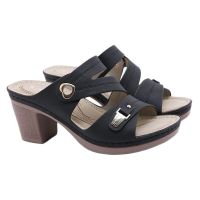 Thick Heeled Sandals Ladies Slip-on Slippers Wedge Heels