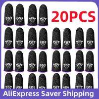 20pcs 10pair Breathable Inger Sleeves For Gaming Touchscreen Finger Covers Silver Fiber For Phone Games PUBG Finger Thumb Sleeve